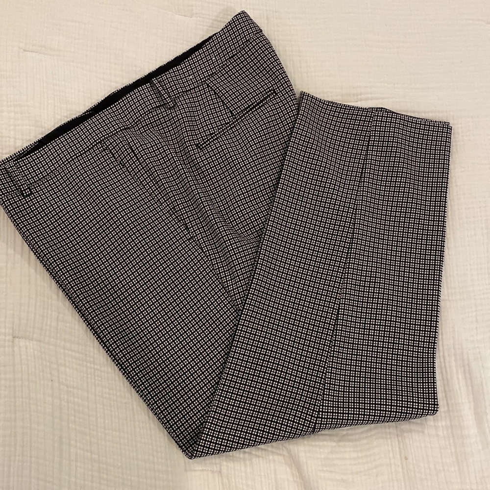 ANN TAYLOR NWOT Ankle High Rise checked plaid Pant // 18